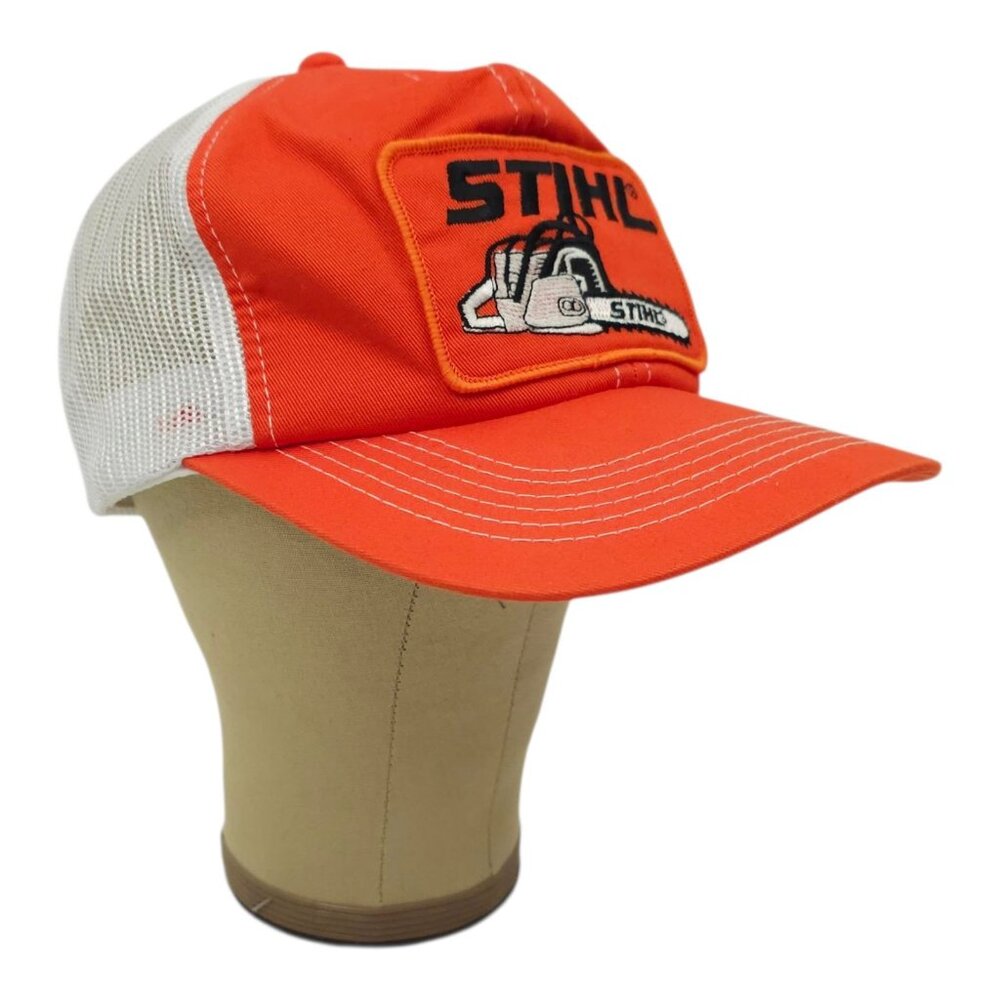 Stihl Chainsaw Logo Patch Mesh Snapback Cap Hat T… - image 3